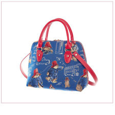 Signare Paddington Bear Tapestry Casual Convertible Shoulder Grab Bag Blue Red