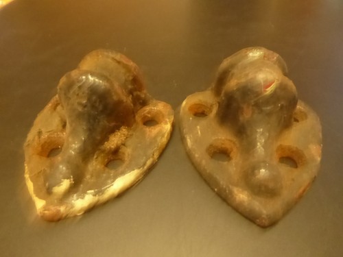 Pair vintage cast heavy - pair,