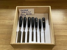 Vintage Stanley 5001 Bevel Edge Chisels Set Of 7