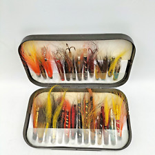 Vintage Black Alloy Wheatley Tube Fly Box – Fully Loaded