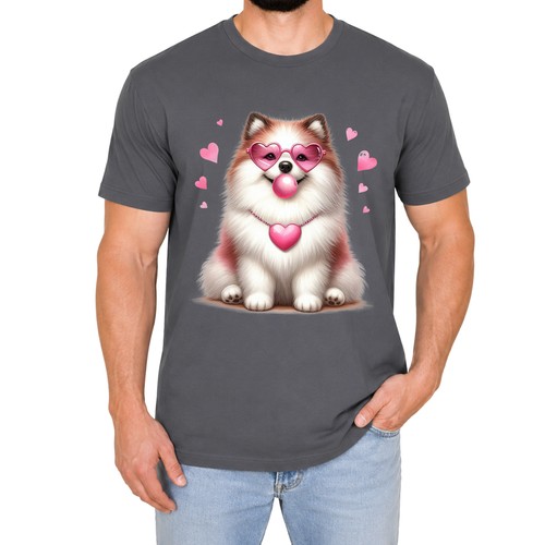 Cute pomeranian mens - cute, t-shirt