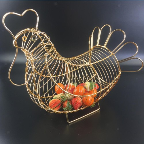 Metal wire egg basket - metal,