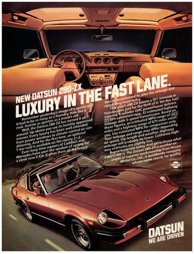 1981 datsun print 280 zx - print, ad,