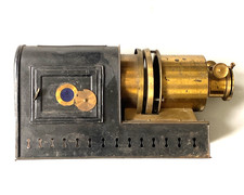 Antique Brass and Tin Magic Lantern Projector - Incomplete - Approx 18" Long