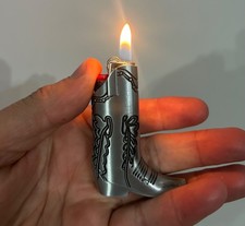 Vintage Marlboro  Style Cowboy Boot Bic Lighter Case INCLUDES Lighter