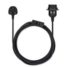 Light Bulb Holder Pendant E27 UK Plug Socket Fitting Fabric Switch Cable Lamp