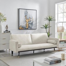 Cream sofa bed - cream, seater