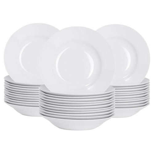 Classic white soup bowls - white,
