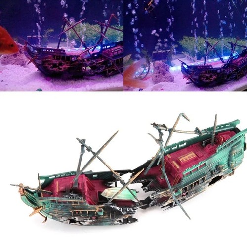 Large aquarium shipwreck - aquarium,
