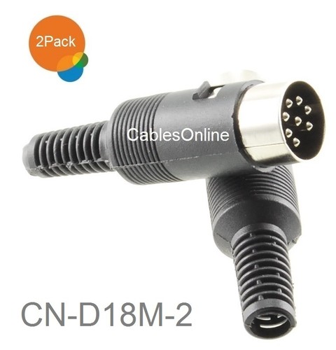 Pack pin din male - 2-pack, 8-pin