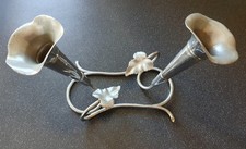 ANTIQUE 1900s ART NOUVEAU SILVER PLATE MORNING GLORY EPERGNE