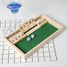 Shut The Box WOODen Board Dice