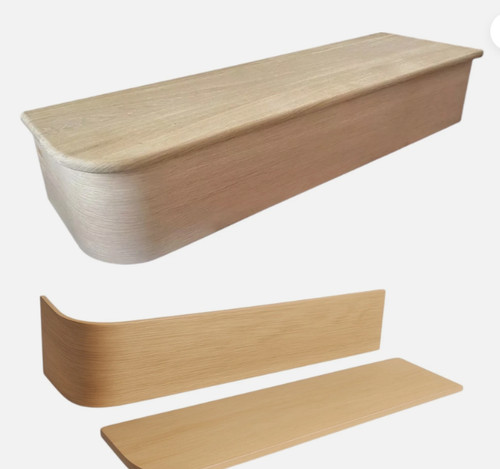 Solid oak left hand - hand, bullnose