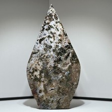 357G Natural Ocean Jasper Tear Drop Tower Crystal Quartz Stone Point Healing Rei