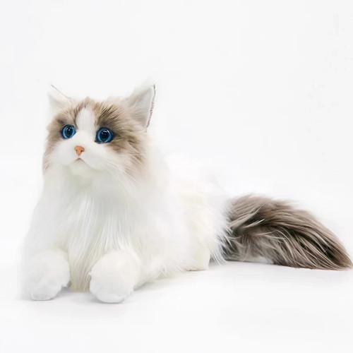 Lifelike plush cat toy soft - lifelike,