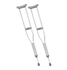 Adult Pair of Under Arm Crutches Lightweight Height Adjustable Aluminium Drive