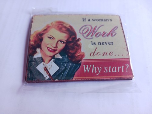 Retro humour fridge magnet - humour,