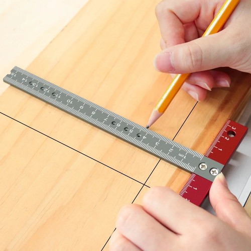 170mm aluminum square ruler - 170mm,