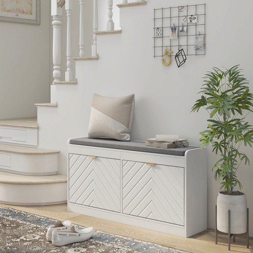 Shoe storage bench with flip - storage,