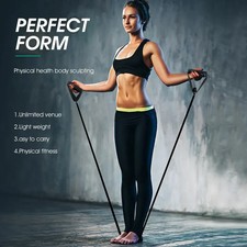 20LB Resistance Bands w/ Handles Elastic Fitness Exercise Tube for Home Workout