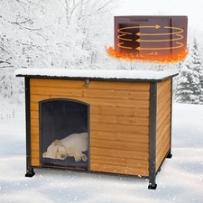 Dog House Outdoor, Insulated Weatherproof Outside Shelter for Winter