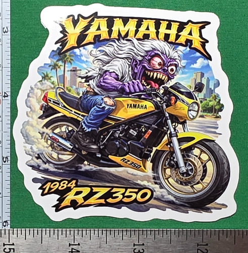 1984 yamaha rz350 9x9cm - yamaha,