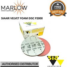 SIAAIR ABRASIVES 150MM VELVET FOAM SANDING POLISHING DISCS PK10 P2000