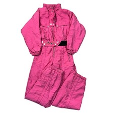 Vintage Belfe Ski Suit One Piece Apres Retro Snow Pink Womens Medium IT42