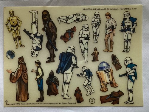 Star wars letraset transfers - star,