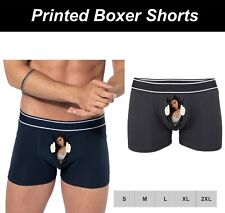 Personalised photo Valentines day shorts, Mens boxer custom Gf Bf underwear