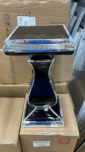 Black venetian mirrored table - mirrored,