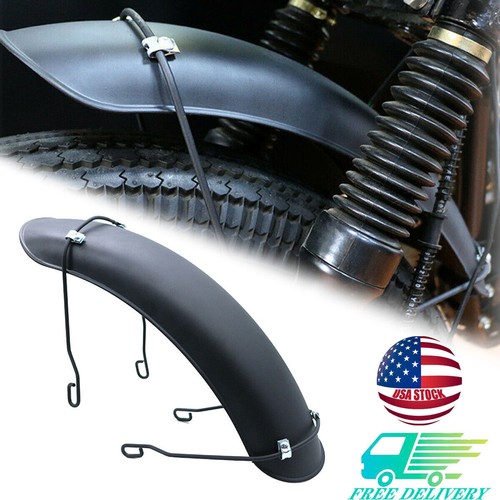 Motorcycle black front fender - front,