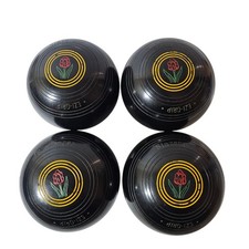 Slazenger Lawn Bowls Size 4 3/4 Heavyweight Magnetic Touch Ezi Grip Tulip Stamp
