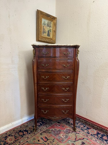 Quality french mahogany - mahogany, marble