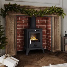 Eco Approved Multifuel Stove 5KW Wood Burner Fireplace Black Wood Burning Stove