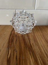 Cristal D’Arques Snowflake Crystal Votive Holder Vintage France VGC