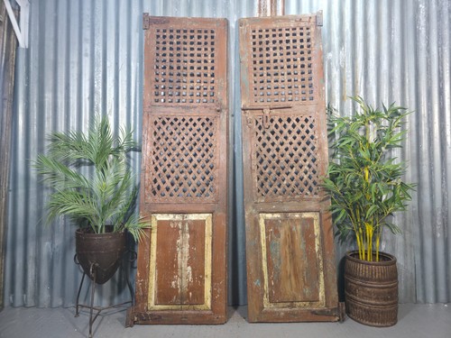Pair vintage rustic - pair, indian