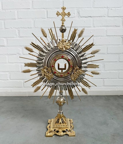 Brass monstrance reliquary for - monstrance,
