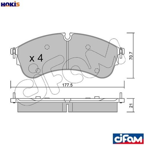 Brake pad set disc - set,