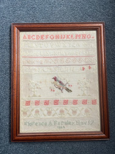 Antique needlework alphabet - antique,