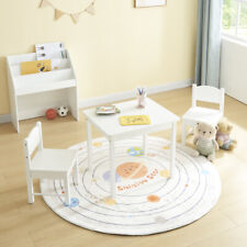 Kids Table and Chairs Set Children Table and 2 Chairs Wood Play Table Chair Set