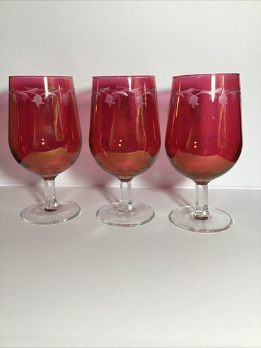 Vintage cranberry luster 10 - vintage,