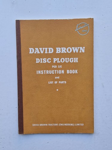 David brown pcd3 disc - brown, plough