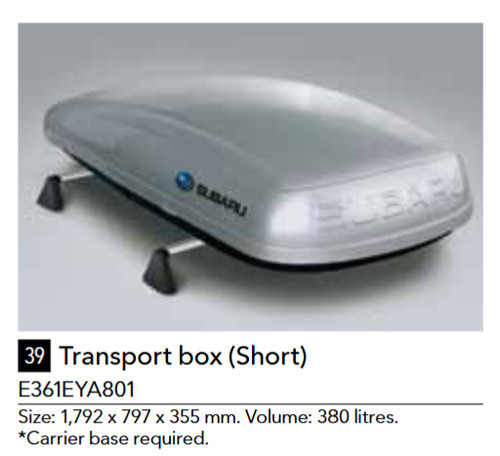 Subaru roof box mont - roof,