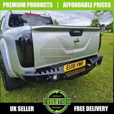 REAR BUMPER HEAVY DUTY BLACK STEEL 4X4 FOR NISSAN NAVARA D23 NP300 2015-2021