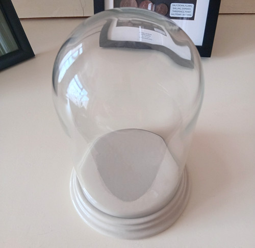 Vintage glass cloche bell - glass,