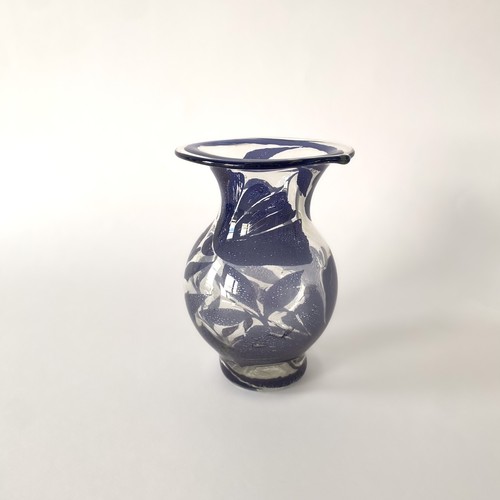 Blue and transparent blown - and,