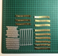 3pcs (18 Elements) Christmas Sentiments Hot Foil Letterpress & Die Set