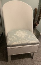 Lloyd loom style White wicker chair Laura Ashley josette fabric  r