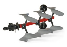 rolly toys Rear Mounted Reversible Plough for Large Pedal Tractor Red 3+ Kids